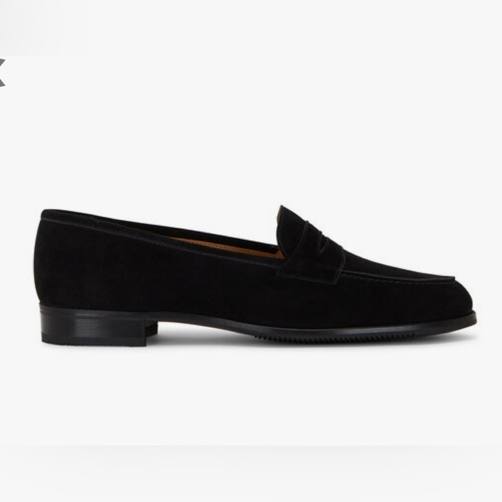 Gravati Black Suede Penny Loafer Womens Size 9.5